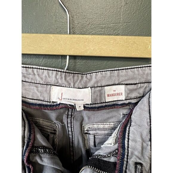 Anthropologie Womens Pants Gray Size 26 The Wanderer Floral Cotton Blend - Picture 3 of 3